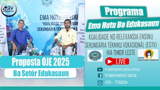 “Proposta OJE 2025 Ba Setór Edukasaun” [upl. by Apeed]