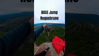 RoquebrunesurArgens BASE Jump 70m gorillaz extremesports france basejump [upl. by Lakim]