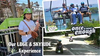 OUR LUGE amp SKYRIDE EXPERIENCE  SKYLINE LUGE SENTOSA [upl. by Ainival880]