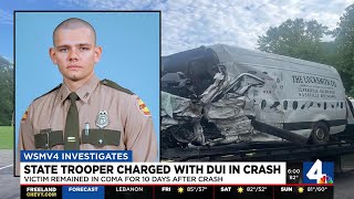 State trooper charged with DUI in crash [upl. by Ennahtebazile]