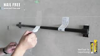 NAILFREE GLUEKitchen Hanging Rod Assembly Instruction [upl. by Bowne]