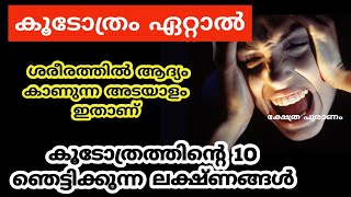 കൂടോത്രം തട്ടിയാൽ ആദ്യം ശരീരത്തിൽ കാണുന്ന അയാളങ്ങൾjyothisham Malayalamomens black magic [upl. by Knarf]