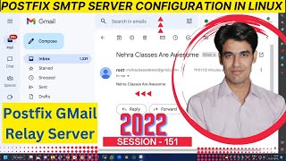 Session  151  Postfix SMTP Server Configuration in Linux  Install Postfix in RHEL  Nehra Classes [upl. by Lehsreh]