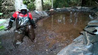 Wathose  RubberWaderTrouser in Mud Puddle [upl. by Ahsila]