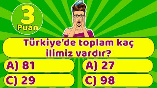 BİLGİ YARIŞMASI 15  Genel Kültürün Ne Kadar İyi Test Et  Çocuklar için bilgi yarışması [upl. by Haldane]