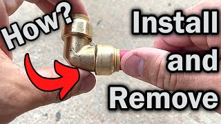 How to Install and Remove a Sharkbite Fitting on a PEX Pipe [upl. by Horvitz127]