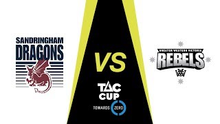 Rd 8 TAC Cup Sandringham Dragons v GWV Rebels [upl. by Ricarda]