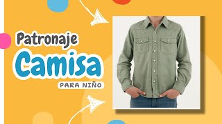 Patrón de camisa para niño desde cero  Tutorial fácil [upl. by Niko]