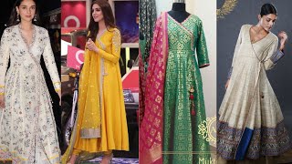 Latest angrakha style long frock designs for festive pretty looks [upl. by Gavra508]