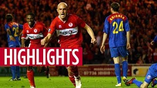 MATCH HIGHLIGHTS  Boro 4 Steaua Bucharest 2 April 2006 [upl. by Akemed592]