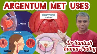 Argentum met Homeopathic medicine uses in arthritis Laryngitis Pharyngitis orchitis etc [upl. by Roxie]