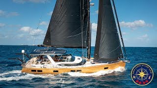 Review tour and ideas for the beautiful Hylas 57 sailing yacht [upl. by Ynnavoig]