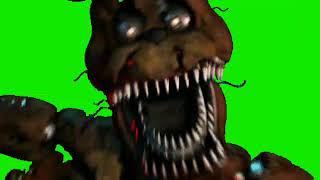 Nightmare Freddy Jumpscare Ucn Green Screen [upl. by Nohtanhoj]