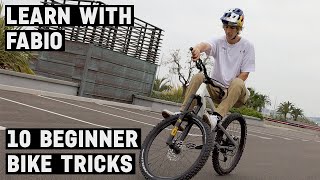 10 Beginner MTB Tricks with Fabio Wibmer [upl. by Ylerebmik]