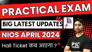 Nios Practical Exam Big Latest Updates  Nios Practical Exam Hall Ticket April 2024 [upl. by Isbel]