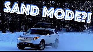 Ford Explorer 4WD Snow drifting  donuts [upl. by Aisset979]