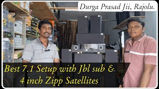 71 Dolby Amplifier With JBL Sub Woofer Zipp 4 Inch Satellites ravisadasivuni [upl. by Silver546]