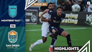 Monterey Bay vs San Diego Loyal SC  Game Highlights  09032022 [upl. by Annoj]