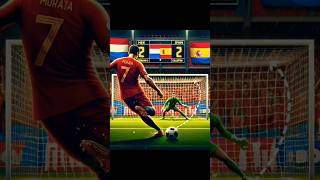 Netherlands vs Spain  Penalty kick challenge highlights 😈😱 football shorts trending fc24 [upl. by Dustie]