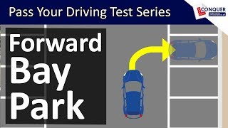 Forward Bay Parking Easy Tips amp Reference Points  Driving Test Manoeuvre in Great Britain [upl. by Winstonn]