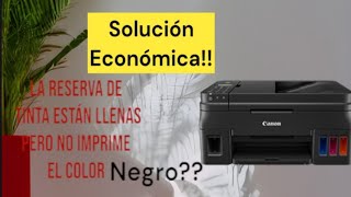 Impresora Canon G4100 No imprime el color negro Solución Económica [upl. by Ayoral]