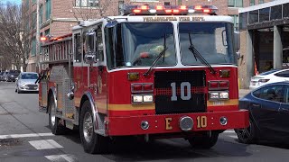 Philadelphia Fire Department Engine 10 Respoonding [upl. by Eisdnyl]