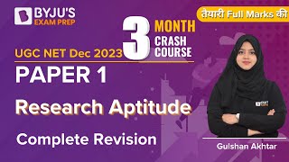 UGC NET Dec 2023  Paper 1  Research Aptitude Complete Revision by Gulshan Mam [upl. by Walczak]