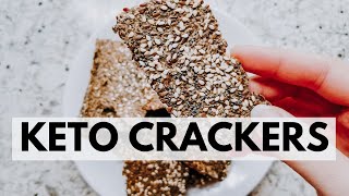 Vegan Keto Flaxseed Crackers  3 Ingredients  Easy Keto  Ketotarian Recipe [upl. by Ginnie]