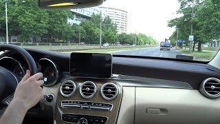 2015 Mercedes CClass C200 Parktronic Brake City Ride Test Camera Sony DSCHX50 [upl. by Caesaria20]