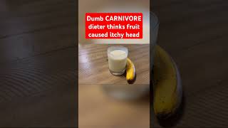 Lillie Kane is scared of two pieces of fruit 🍌🫐 LillieKane carnivore carnivorediet vegan [upl. by Harvie2]