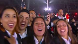 En HD La delegación peruana en la ceremonia inaugural de los Panamericanos de Lima [upl. by Fidelia]