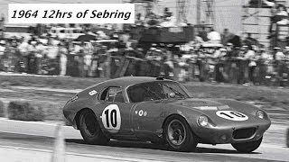 1964 12hrs of Sebring  GT winners Dave MacDonald amp Bob Holbert in Shelby Daytona Coupe CSX2287 [upl. by Nylcsoj]