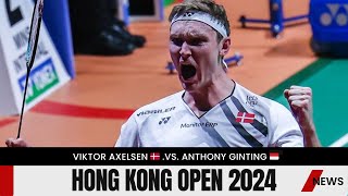 Viktor Axelsen 🇩🇰 Vs Ginting 🇮🇩  Hong Kong Open 2024 [upl. by Ellened347]