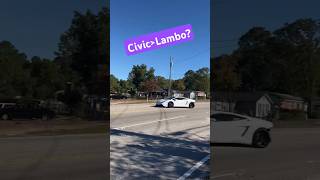 Civic over Lambo lambo civic racing twinturbo boosted cars [upl. by Queridas61]