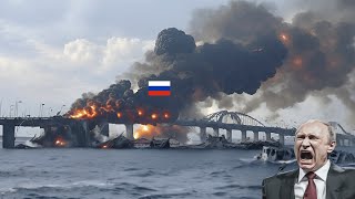 THE CRIMEAN BRIDGE CANNOT BE USED AGAIN French Aerial Bombs wiped out Russias logistical artery [upl. by Nedrob]