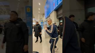 알렉스 ‘포아탄’ 페레이라 인천 공항에 강렬한 입장🇰🇷Alex ‘Poatan’ Pereira makes a powerful walkout at Incheon Airport [upl. by Anialam]