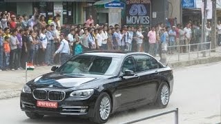 Narendra Modi arrives in Nepal to attend SAARC Summit [upl. by Yelrebmik]