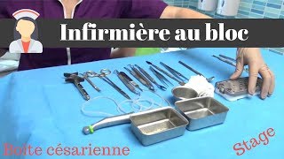 Infirmiere au bloc opératoire stage  césarienne boite dinstrumentsInstrumentiste [upl. by Kinsley]