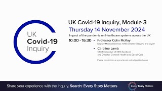 UK Covid19 Inquiry  Module 3 Hearing  14 November 2024 AM [upl. by Gibe506]