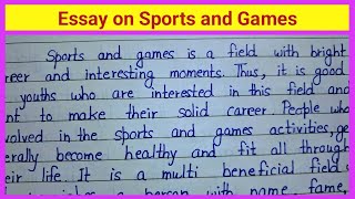 Essay on Sports and Games in English  Paragraph on Sports and Games in English  extensioncom [upl. by Sonstrom]