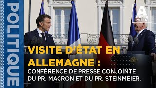 VISITE D’ÉTAT EN ALLEMAGNE CONFÉRENCE DE PRESSE CONJOINTE DE MACRON ET DU PRESIDENT ALLEMAND [upl. by Mukul]