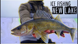 Guide to Ice Fishing Walleyes on a NEW LAKE [upl. by Stepha]