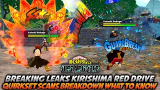 BREAKING LEAKS KIRISHIMA QUIRKSET SCANS BREAKDOWN MY HERO ULTRA RUMBLE [upl. by Eric]