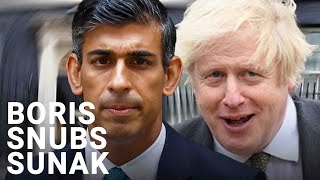 Boris Johnson snubs Rishi Sunak in Ottowa [upl. by Kartis]