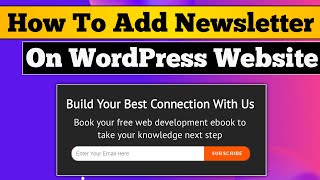 How To Add Newsletter in WordPress 2021  Create Email Subscribe Form With Elementor [upl. by Colyer]