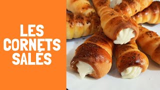 Recette des cornets salés fourrés à la crème وصفة مملحة محشوة بكريمة الجبن [upl. by Rabkin671]