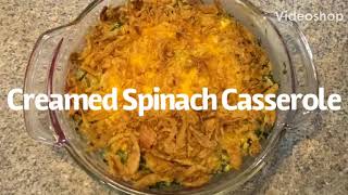 Cheesy Creamed Spinach Casserole [upl. by Aggri439]