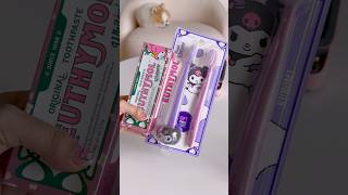 sanrio kuromi mymelody cute unboxing euthymol toothpaste toothbrush hellokitty doglover [upl. by Cale]