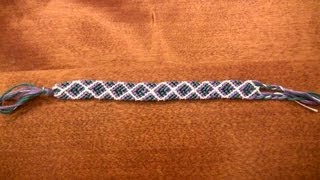 DIY How to Make a Cross X or Diamond Pattern Friendship Bracelet  Similar to Chevron [upl. by Oigres]