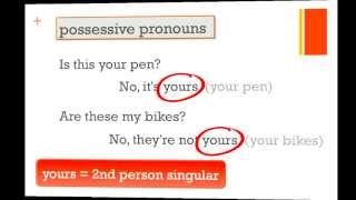 Perfect Englisch the Possessive Pronouns [upl. by Mitchael868]